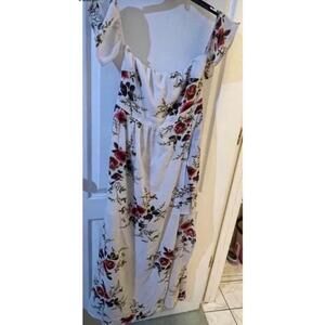 Women's Yoins Floral Maxi Dress - White / small